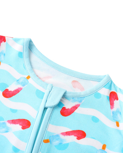 PoshTOT Ice Cream Bamboo Baby Convertible Zippy Romper