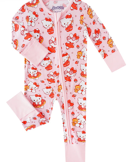 PoshTOT Sanrio Hello Kitty Bamboo Baby Convertible Zippy Romper