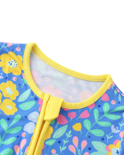 PoshTOT Blue Tulip Bamboo Baby Convertible Zippy Romper