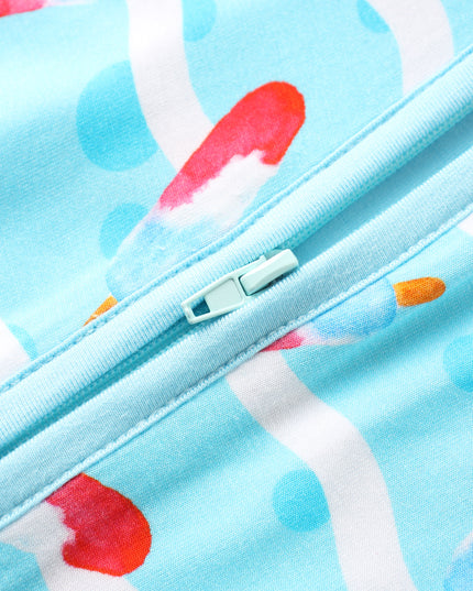 PoshTOT Ice Cream Bamboo Baby Convertible Zippy Romper