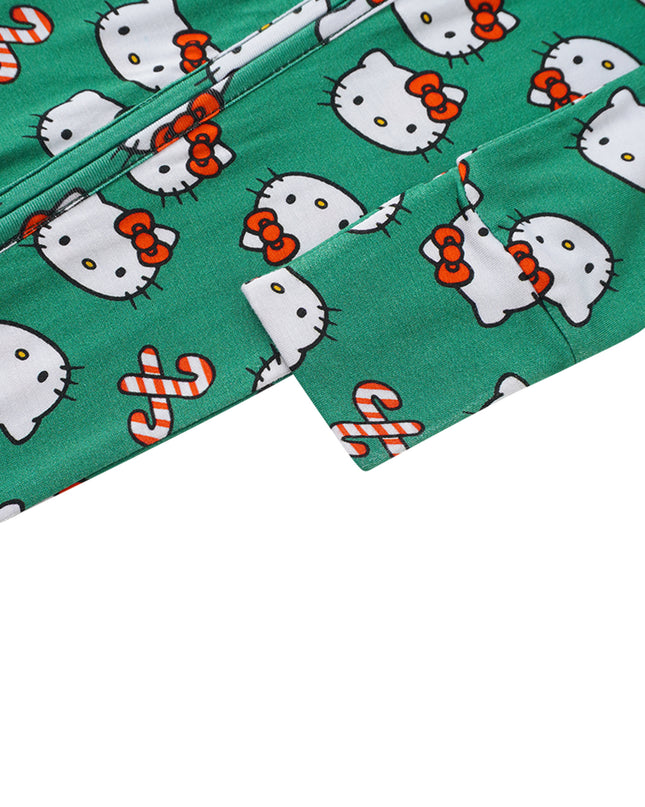 PoshTOT Sanrio Hello Kitty Green Bamboo Baby Convertible Zippy Romper