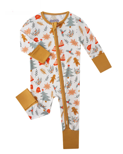 PoshTOT Snowfield Bamboo Baby Convertible Zippy Romper