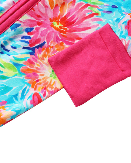 PoshTOT Chrysanthemum Bamboo Baby Convertible Zippy Romper