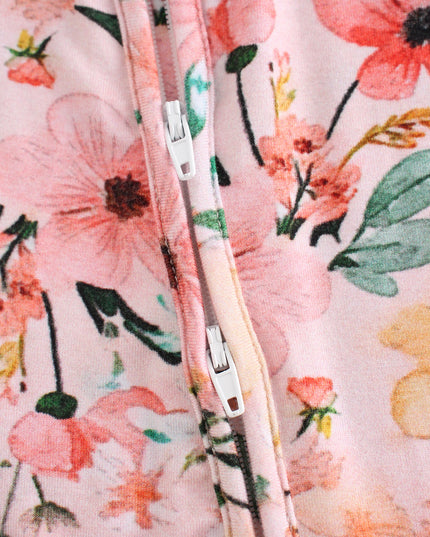 PoshTOT Small Floral Prints Bamboo Baby Convertible Zippy Romper