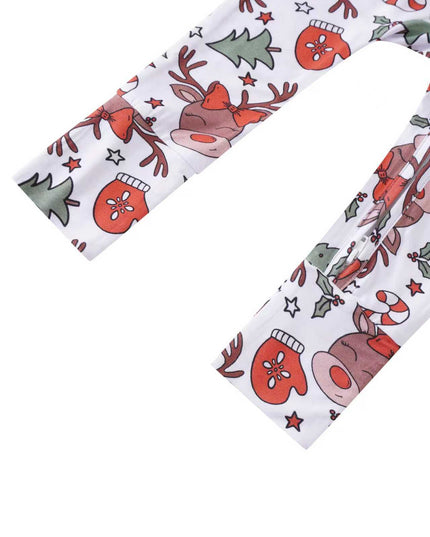 PoshTOT Reindeer Bamboo Baby Convertible Zippy Romper