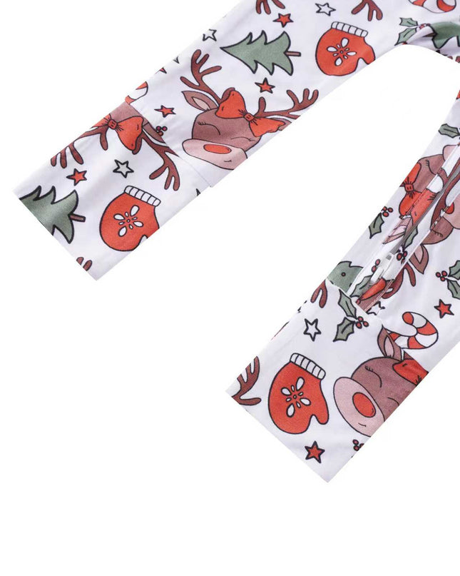 PoshTOT Reindeer Bamboo Baby Convertible Zippy Romper