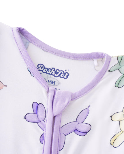 PoshTOT Balloon Puppy Bamboo Baby Convertible Zippy Romper