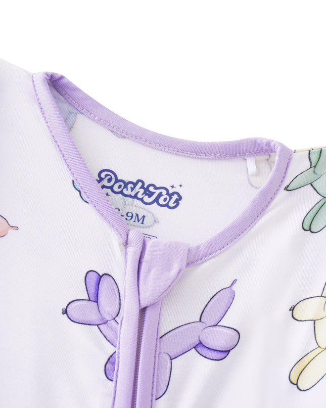 PoshTOT Balloon Puppy Bamboo Baby Convertible Zippy Romper