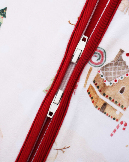 PoshTOT Santa Claus Bamboo Baby Convertible Zippy Romper