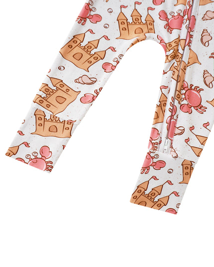 PoshTOT Crab Bamboo Baby Convertible Zippy Romper