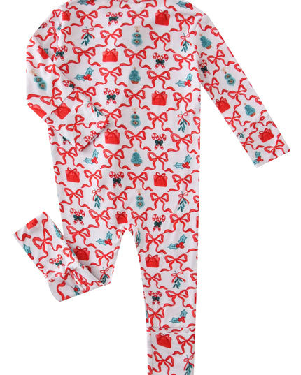 PoshTOT Christmas Gift Baby Bamboo Convertible Zippy Romper