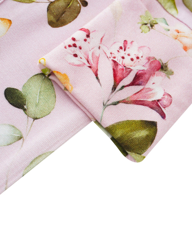 PoshTOT White Rose Bamboo Baby Convertible Zippy Romper