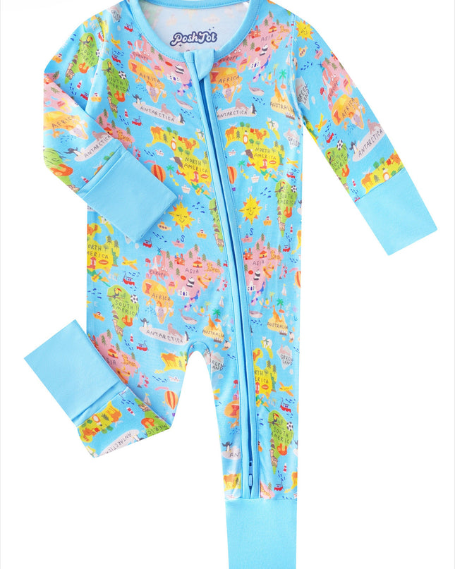 PoshTOT (Multiple Prints To Choose) Bamboo Baby Convertible Zippy Romper