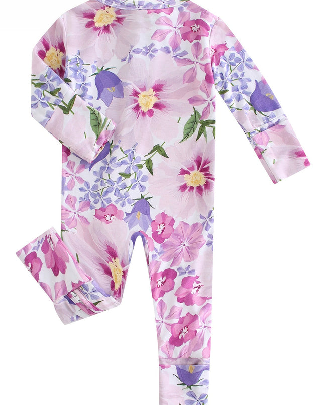 PoshTOT Morning Glory Bamboo Baby Convertible Zippy Romper