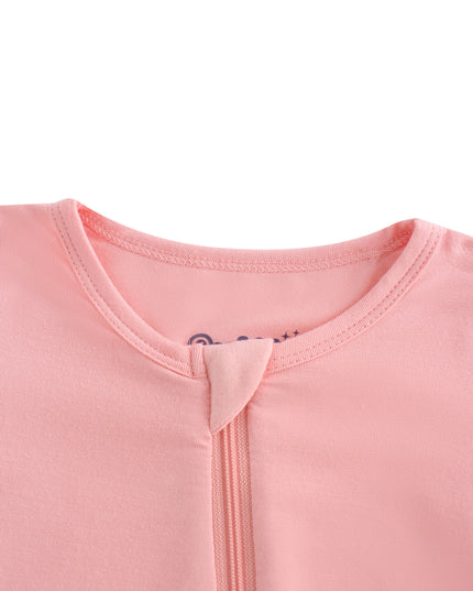 PoshTOT Pink Bamboo Baby Convertible Zippy Romper