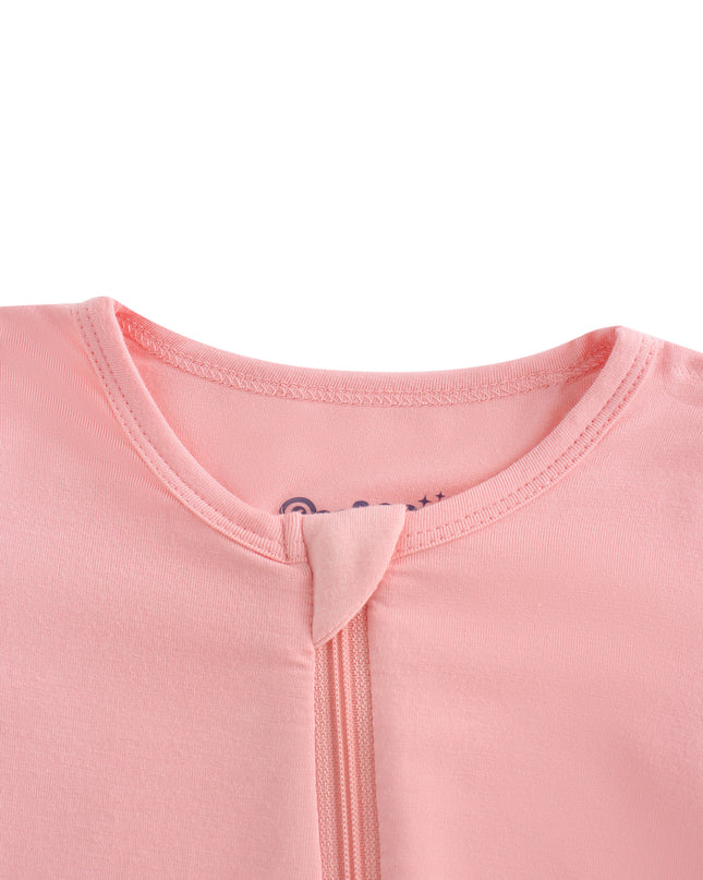 PoshTOT Pink Bamboo Baby Convertible Zippy Romper