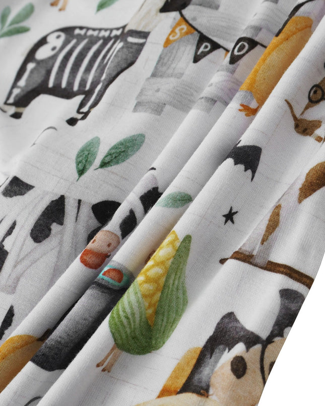 PoshTOT Halloween Farm Bamboo Baby Convertible Zippy Romper