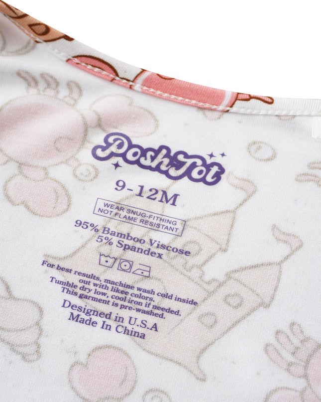 PoshTOT Crab Bamboo Baby Convertible Zippy Romper