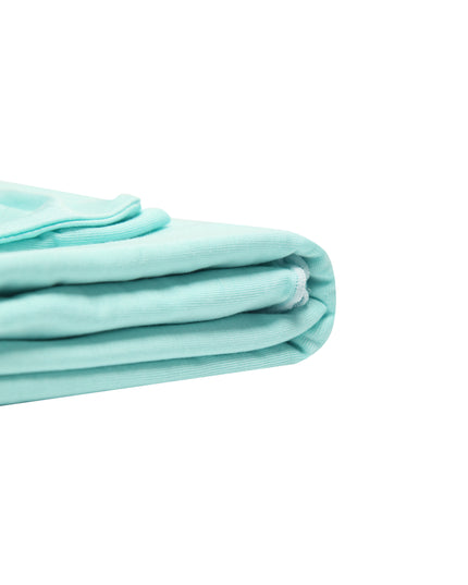 PoshTOT Green Swaddle With Headband Set