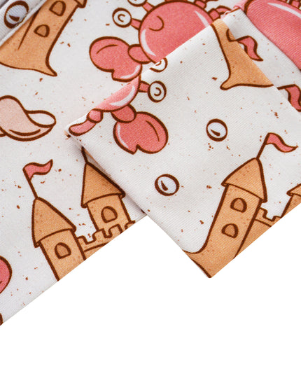 PoshTOT Crab Bamboo Baby Convertible Zippy Romper