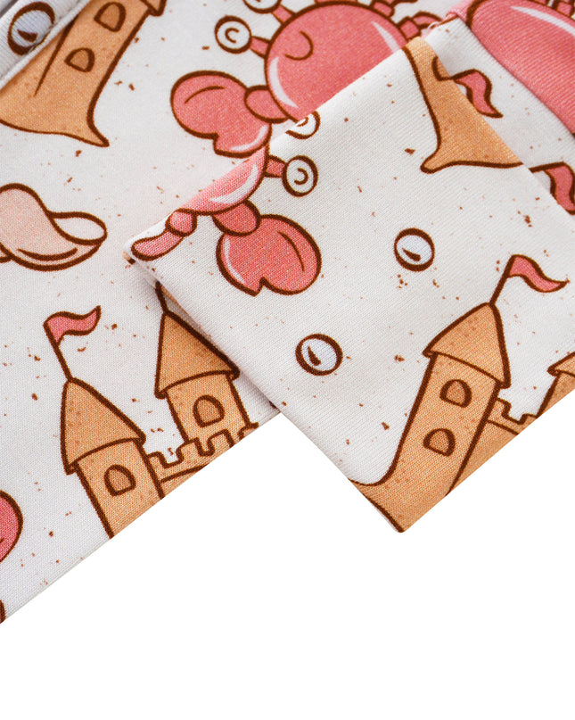 PoshTOT Crab Bamboo Baby Convertible Zippy Romper