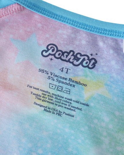 PoshTOT Colorful Stars Bamboo Kids Long Sleeve Top