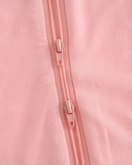 PoshTOT Pink Bamboo Baby Convertible Zippy Romper