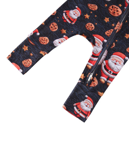 PoshTOT Santa Cookie Bamboo Baby Convertible Zippy Romper