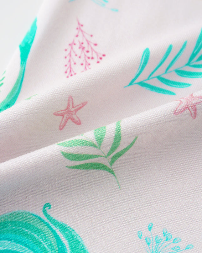 PoshTOT Mermaid Bamboo Baby Convertible Zippy Romper