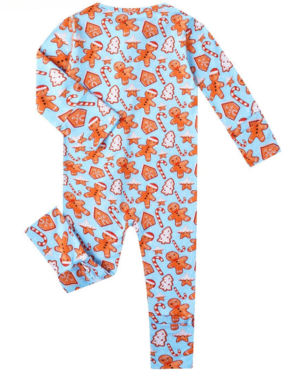 PoshTOT Gingerbread Cookie Bamboo Baby Convertible Zippy Romper