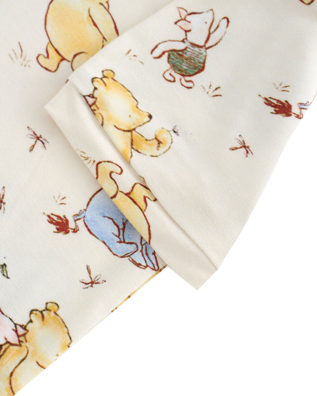 PoshTOT Little Yellow Bear Print 2 Piece Short Sleeves PJ Set