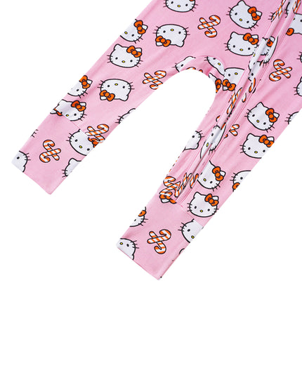 PoshTOT Sanrio Hello Kitty Pink Bamboo Baby Convertible Zippy Romper