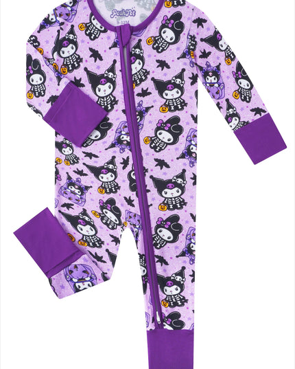 PoshTOT Sanrio Kuromi Purple Bamboo Baby Convertible Zippy Romper