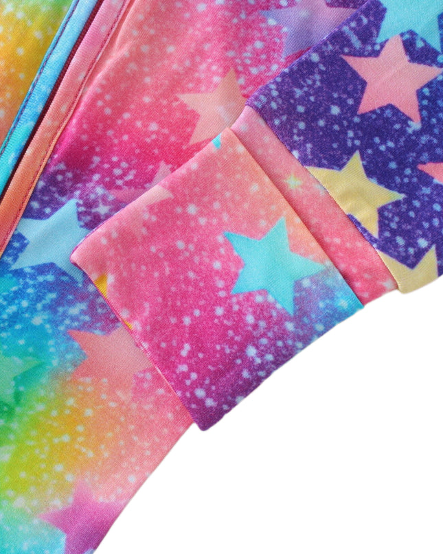 PoshTOT Colorful Stars Bamboo Baby Convertible Zippy Romper