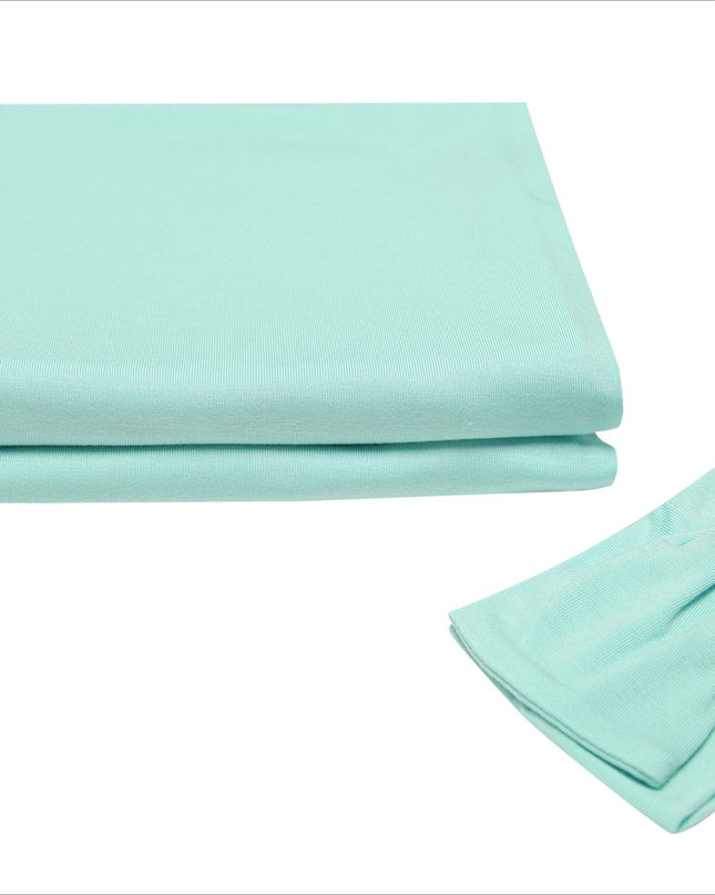 PoshTOT Green Swaddle With Headband Set