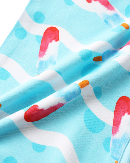 PoshTOT Ice Cream Bamboo Baby Convertible Zippy Romper