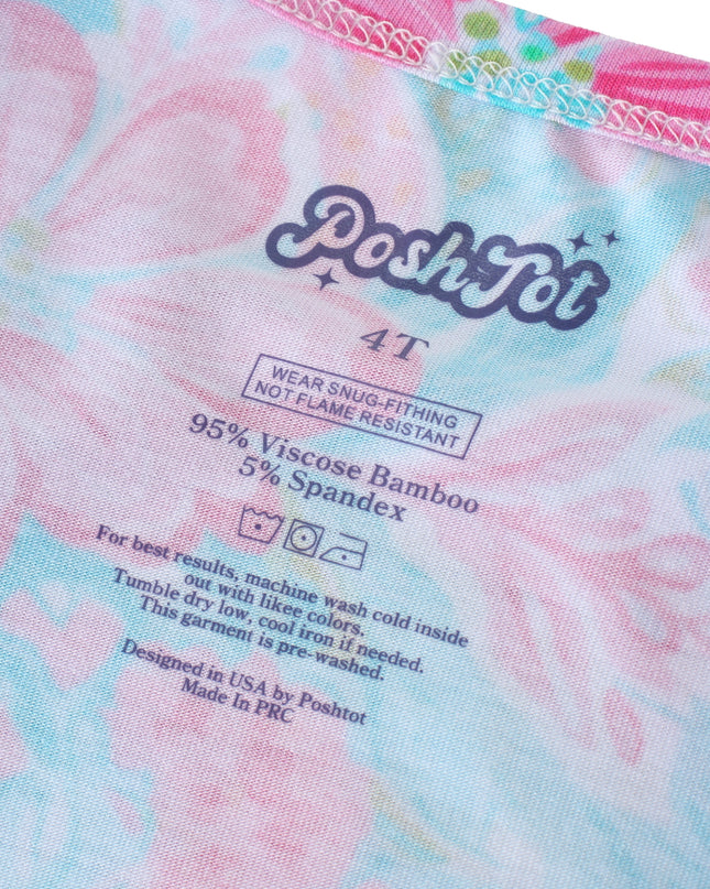 PoshTOT Sky Blue Crabapple Blossom Print 2 Piece PJ Set