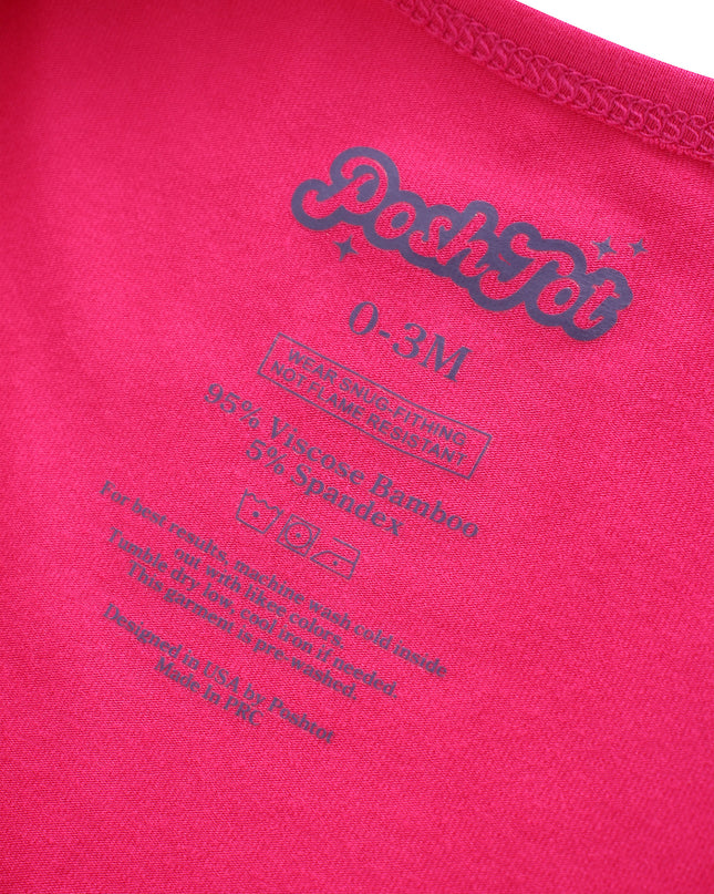 PoshTOT Red Bamboo Baby Convertible Zippy Romper