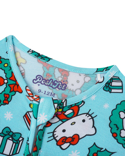 PoshTOT Sanrio Hello Kitty Wreath Bamboo Baby Convertible Zippy Romper