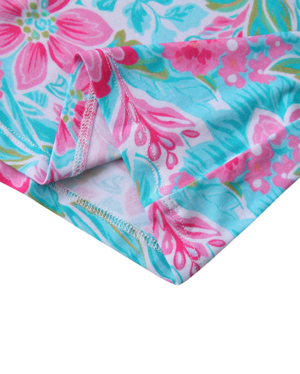 PoshTOT Peony Flower Bamboo Adult Two-Piece Long Sleeve Pajama Set