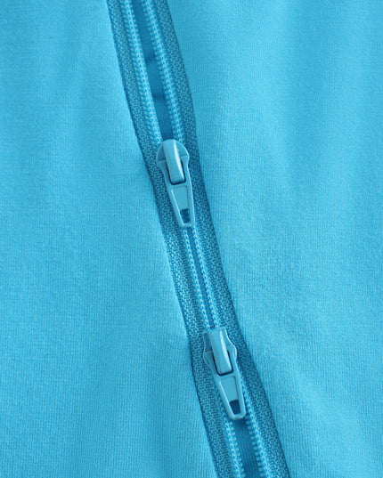 PoshTOT Blue Bamboo Baby Convertible Zippy Romper