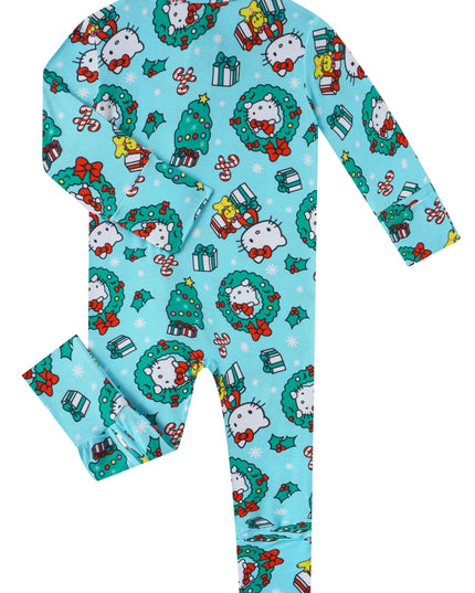 PoshTOT Sanrio Hello Kitty Wreath Bamboo Baby Convertible Zippy Romper
