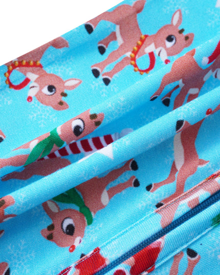 PoshTOT Christmas Reindeer Baby Convertible Zippy Romper