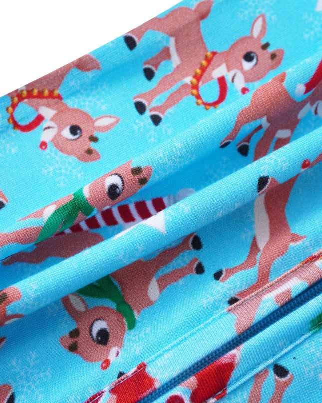 PoshTOT Christmas Reindeer Baby Convertible Zippy Romper