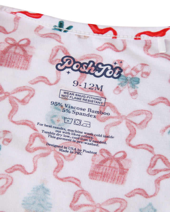 PoshTOT Christmas Gift Baby Convertible Zippy Romper