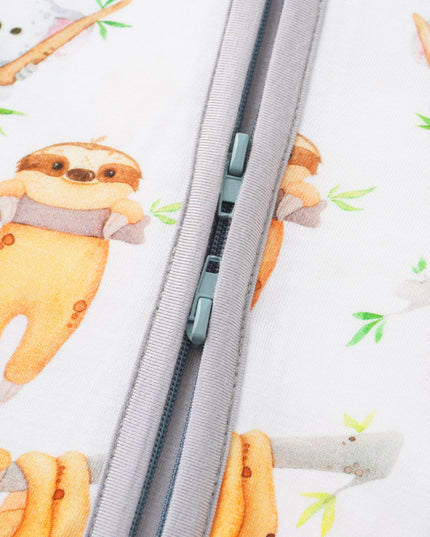 PoshTOT Sloth Bamboo Baby Shorty Zippy Romper