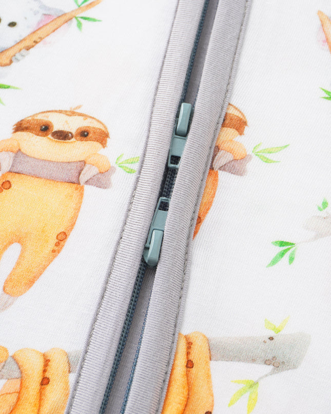 PoshTOT Sloth Bamboo Baby Shorty Zippy Romper