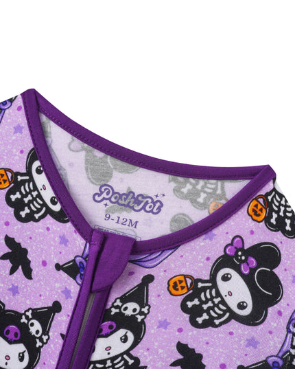 PoshTOT Sanrio Kuromi Purple Bamboo Baby Convertible Zippy Romper