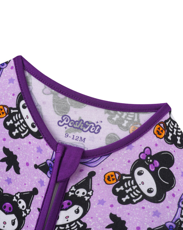 PoshTOT Sanrio Kuromi Purple Bamboo Baby Convertible Zippy Romper