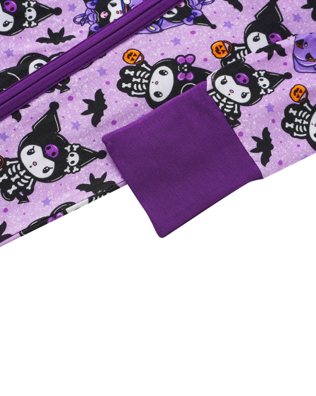PoshTOT Sanrio Kuromi Purple Bamboo Baby Convertible Zippy Romper